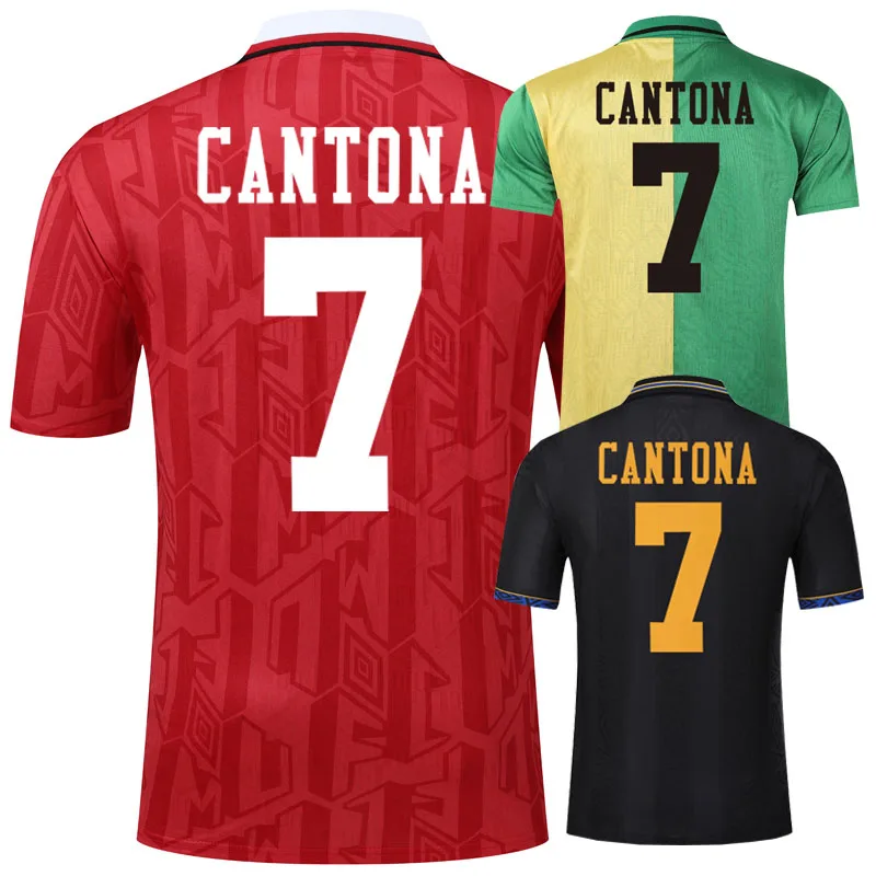 

The Red Devils Retro High qualit jerseys T-shirt 1992 1993 1994 1995 Classic customize Cantona Giggs Hughes Keane