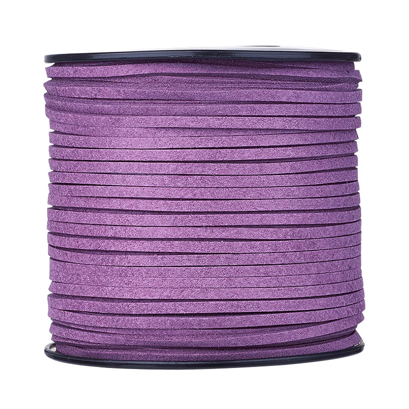 3 мм плоский шнур из искусственной замши для браслетов ожерелий кожаная веревка