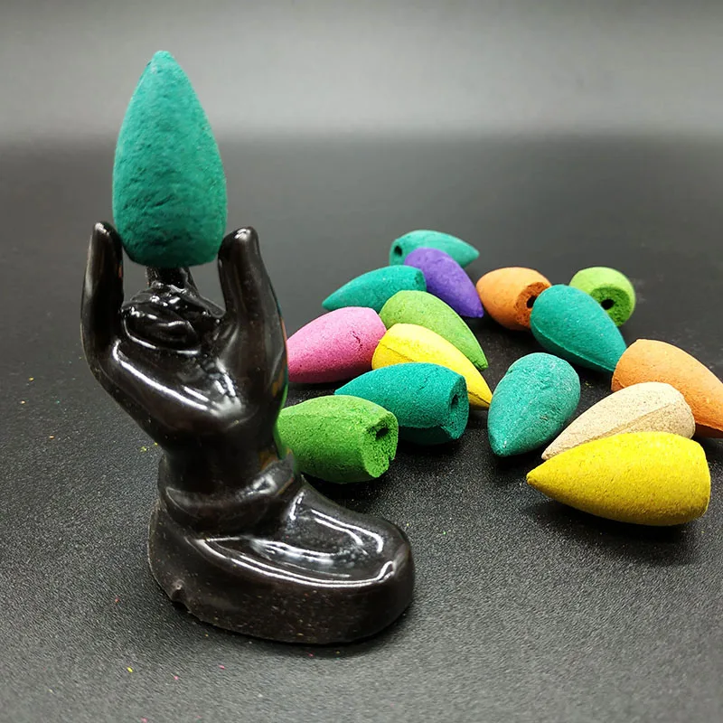 F 40 шт./кор. цветочный Ладан конус для Арома лампа башня аксессуары ванной комнаты