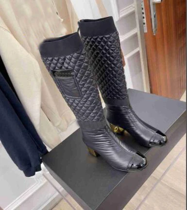 

Женские сапоги с круглым носком Moraima, черные кожаные длинные сапоги до колена на толстом каблуке,