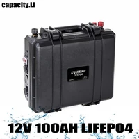 12v lifepo4 100ah rechargeable battery for boat engine and solar battery camper built in 12 8v bms outdoor fuel