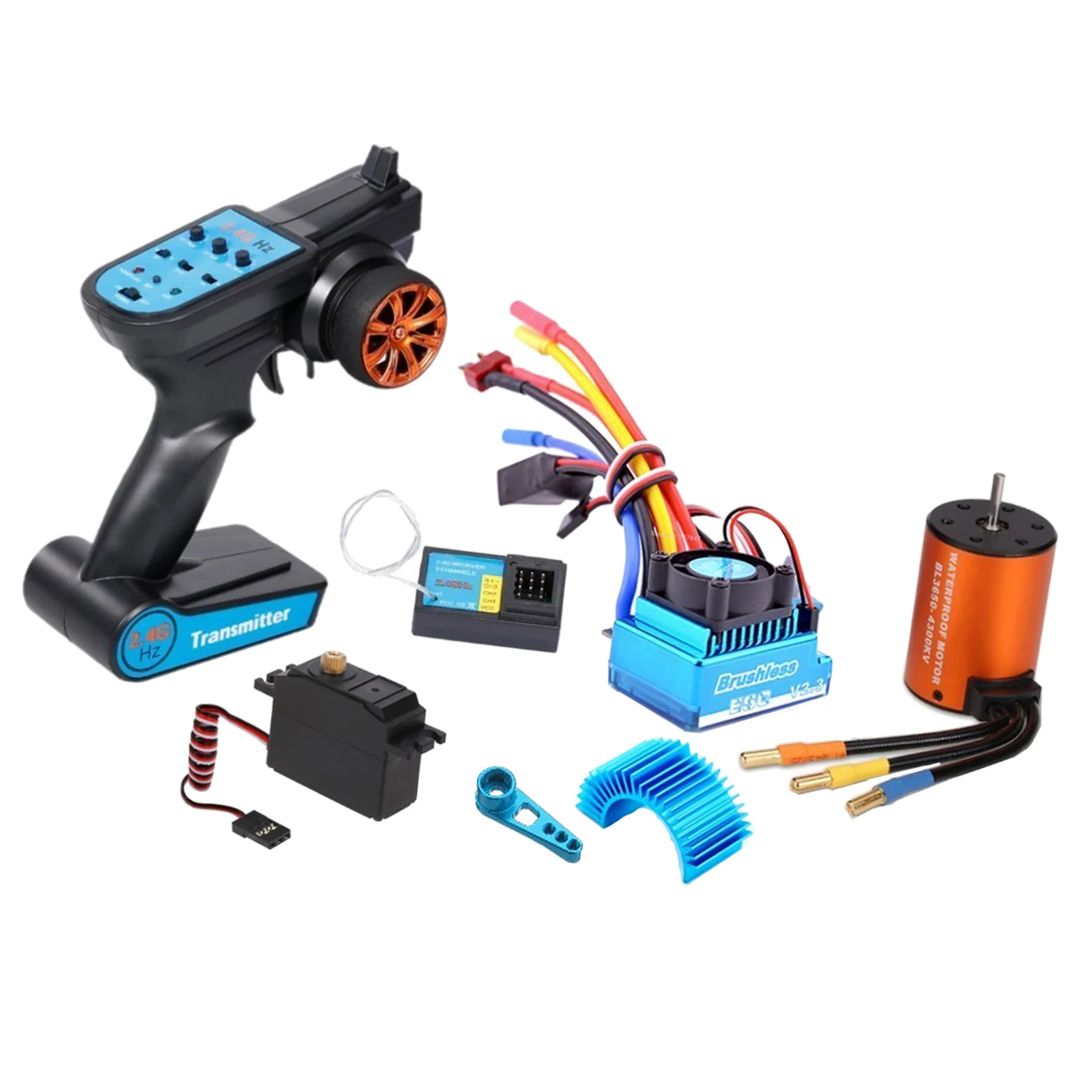 

Комплект передатчика и приемника 3CH RC 7 шт., поворотный рычаг для Wltoys 12428 FY-03
