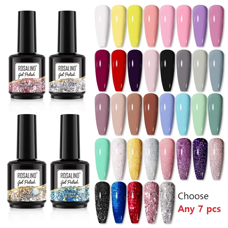 (Выберите 7) Розалинд 15 мл набор гель-лаков для ногтей маникюра био-Гели Soak off УФ