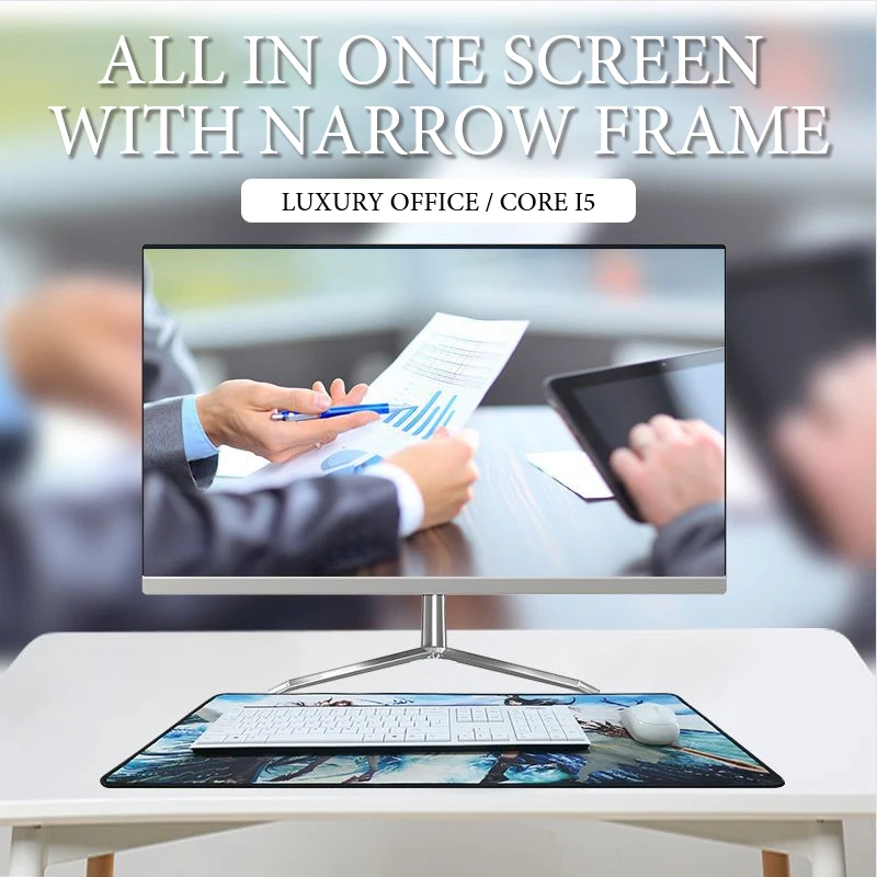 

US Captain PC Desktop All-in-One Computer i5 8G RAM 240G SSD 21.5-inch Narrow Frame, Power On Network UPS Continuous