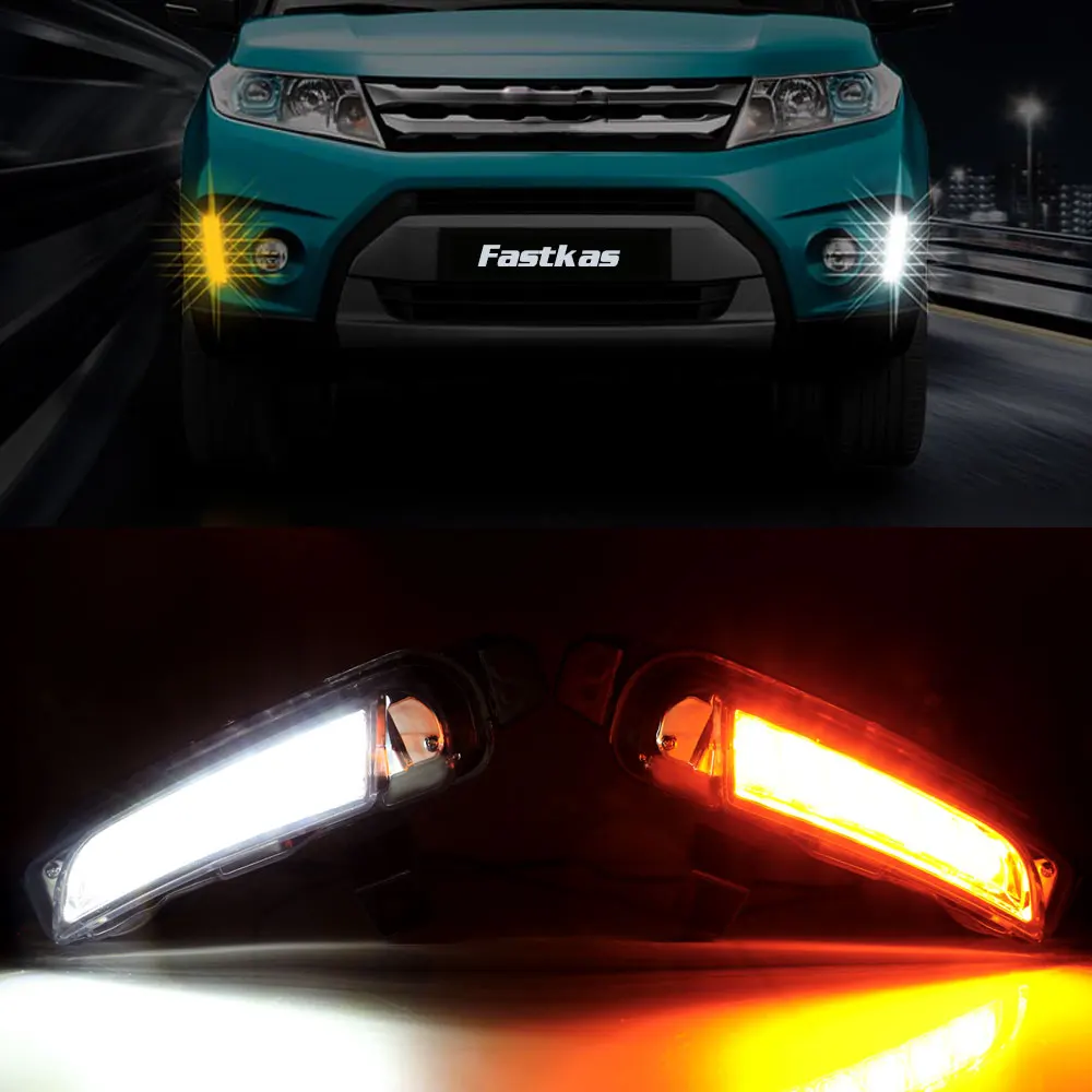 Дневные ходовые огни светильник DRL Для Suzuki Vitara 2015 2016 левой и правой стороны Белый