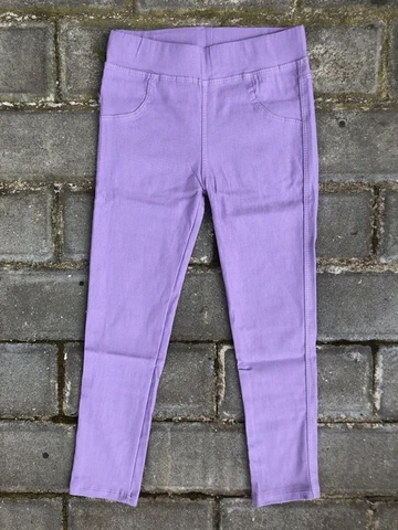 Леггинсы для девочек, однотонные Джеггинсы карамельных цветов, детские джинсовые штаны с карманами