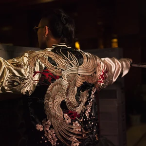 Двусторонняя бейсбольная форма Yokosuka с вышивкой Феникса, цветки сакуры, японской вишни, универсальная уличная одежда