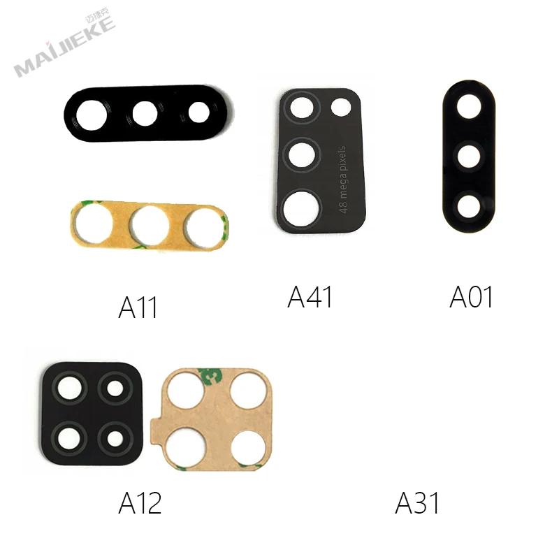Замена для Samsung Galaxy A51 A71 A11 A31 A41 A01 A21S A12 A21 A10S Задняя стеклянная крышка объектива