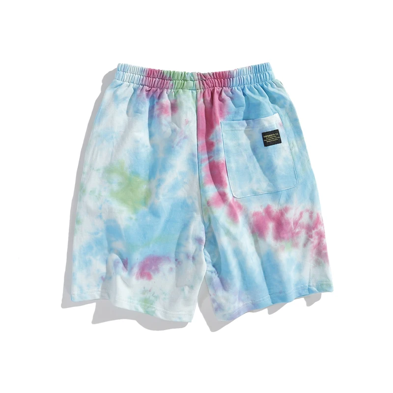 

The New Summer Streetwear Pocket Cotton Shorts For Men's Casual Beach Vintage Shorts Tie-Dyed Sports Shorts For Men And Women