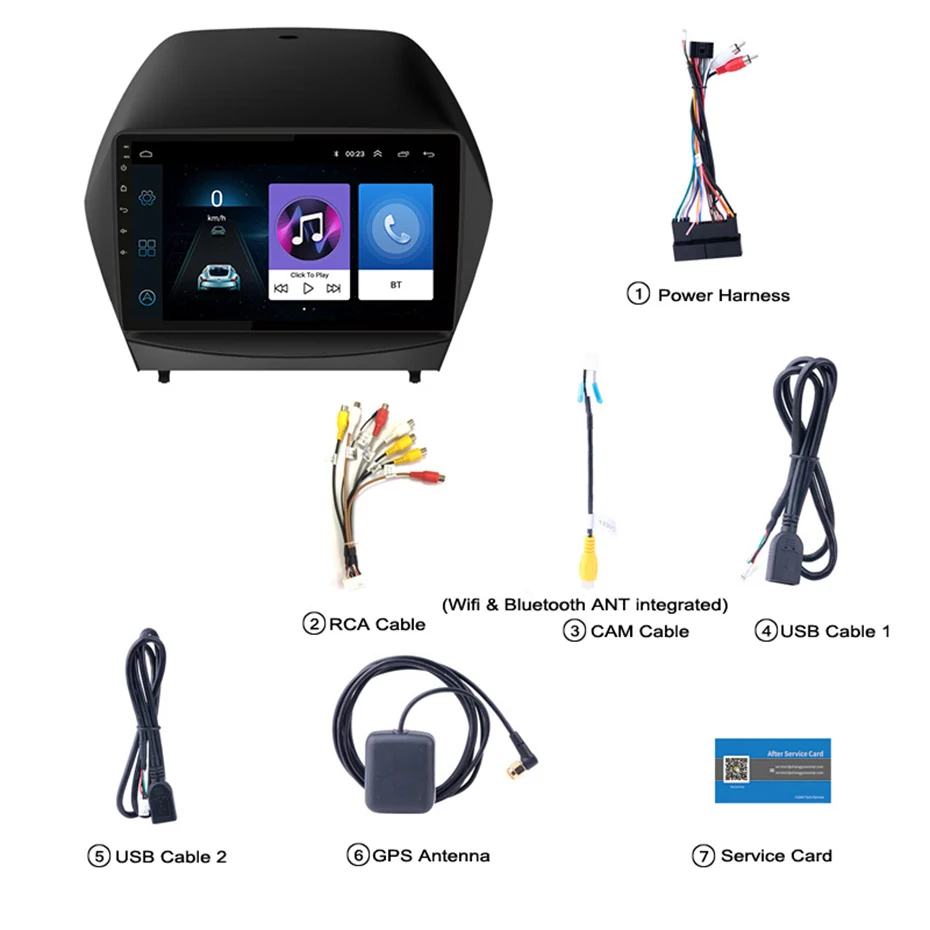 Полноэкранный сенсорный экран 9 дюймов 2.5D IPS HD Android 8 1 NAVI для Hyundai ix35 2010 2013 с Bluetooth USB