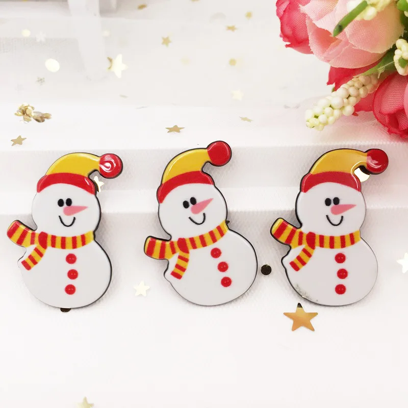 Милая Красочная рождественская шапка Снеговик плоская задняя акриловая