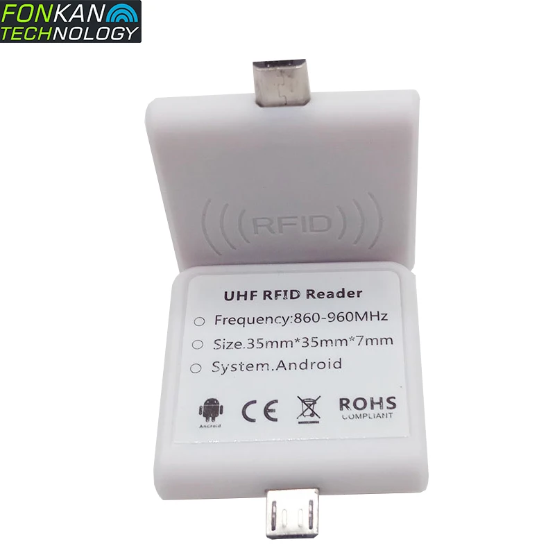 Мини считыватель UHF RFID USB OTG дальность 1 м портативный ручной считыватель/Запись