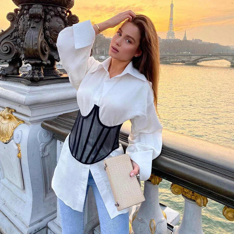 

Женское корректирующее белье, однотонная обтягивающая труба для груди, топ для талии, Корректирующее белье для женщин и девушек, обтягивающ...