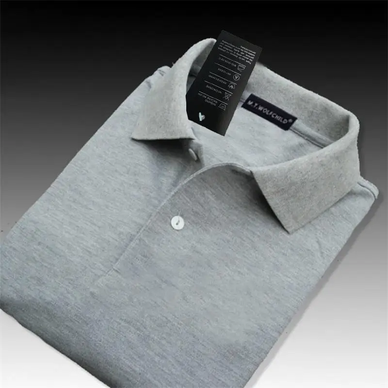 Рубашка-поло мужская с коротким рукавом хлопок 100% Повседневная модная сорочка