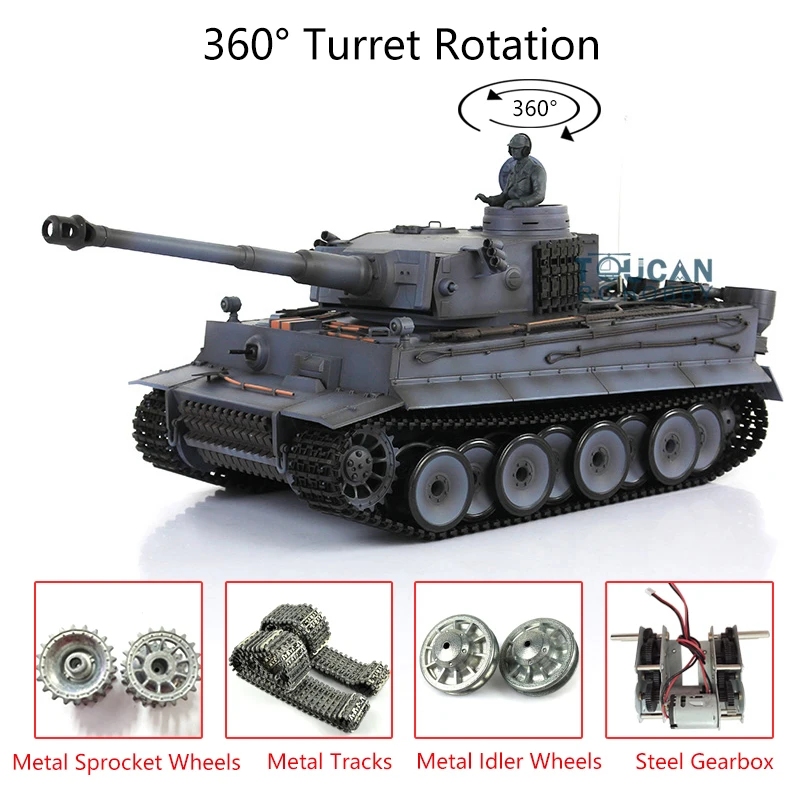 Heng Long 1/16 масштаб TK7.0 модернизированная металлическая Версия Немецкий Тигр I RTR RC