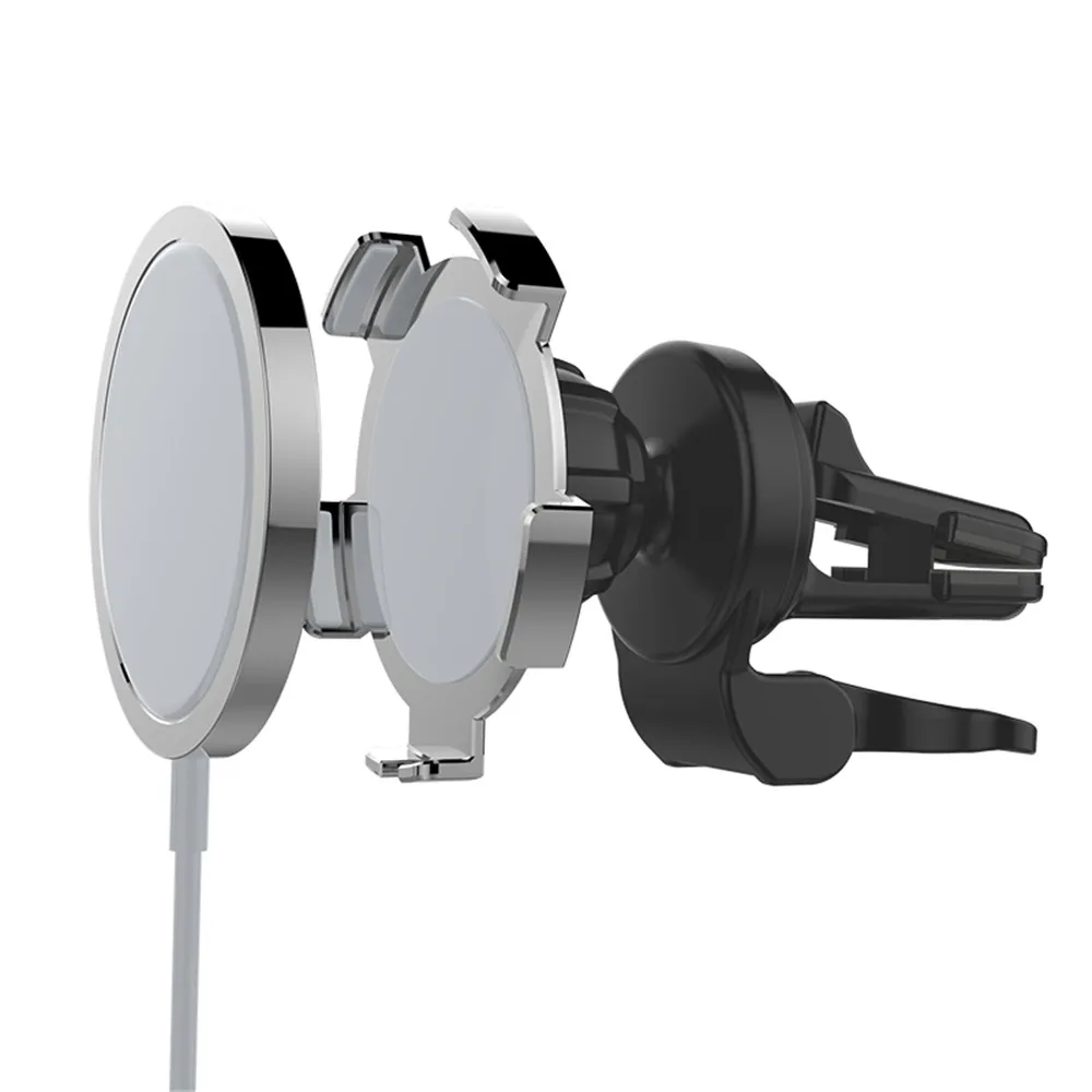 

Mag Safe Holder Car Mount For iPhone 12 Mini Pro Max Wireless Charging Universal Air Vent Mount - Without Charger