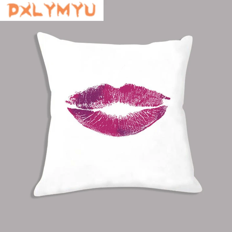 

Плюшевые подушки, губы, ресницы, бабочки, модная сексуальная женская декоративная подушка с принтом, Скандинавская наволочка, диванная поду...