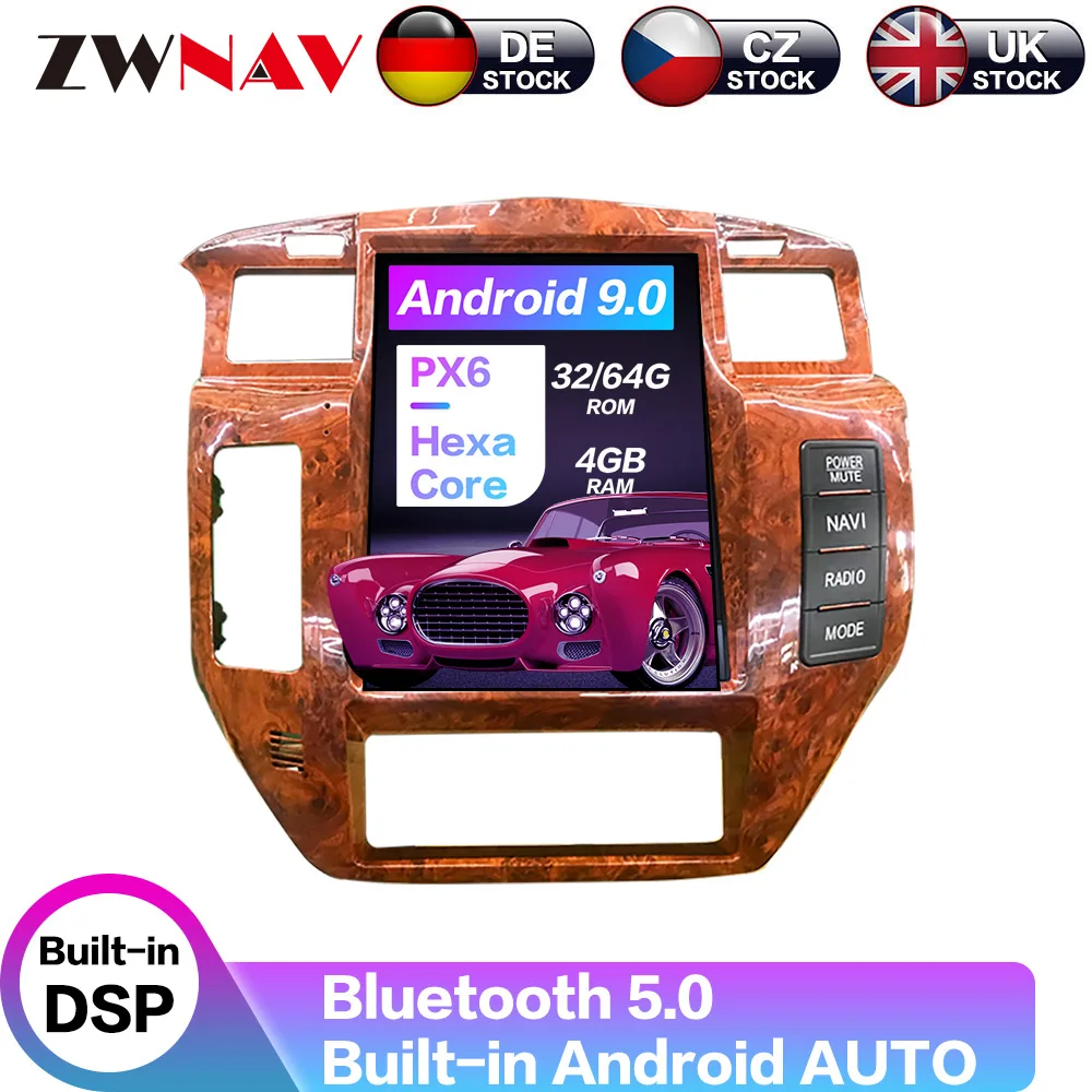 Android 9 Tesla IPS экран для Nissan Patrol Safari Y61 2010 + DSP Автомобильный GPS навигатор