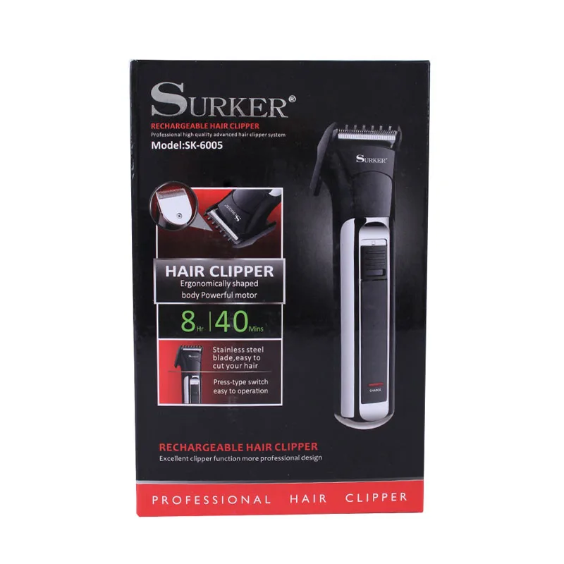 Surker электрическая машинка для стрижки волос SK-6005 Беспроводная перезаряжаемая