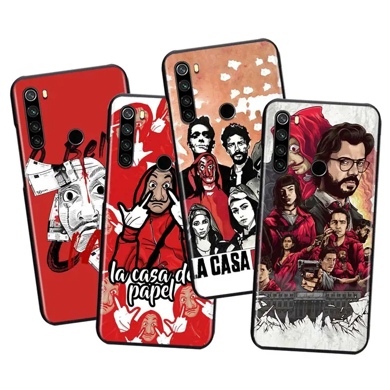 

Spain TV Money Heist House Soft TPU For Xiaomi Redmi Note10 10S 9T 9S 9 8T 8 7 6 5A 5 4 4X Prime Pro Max Black Phone Case