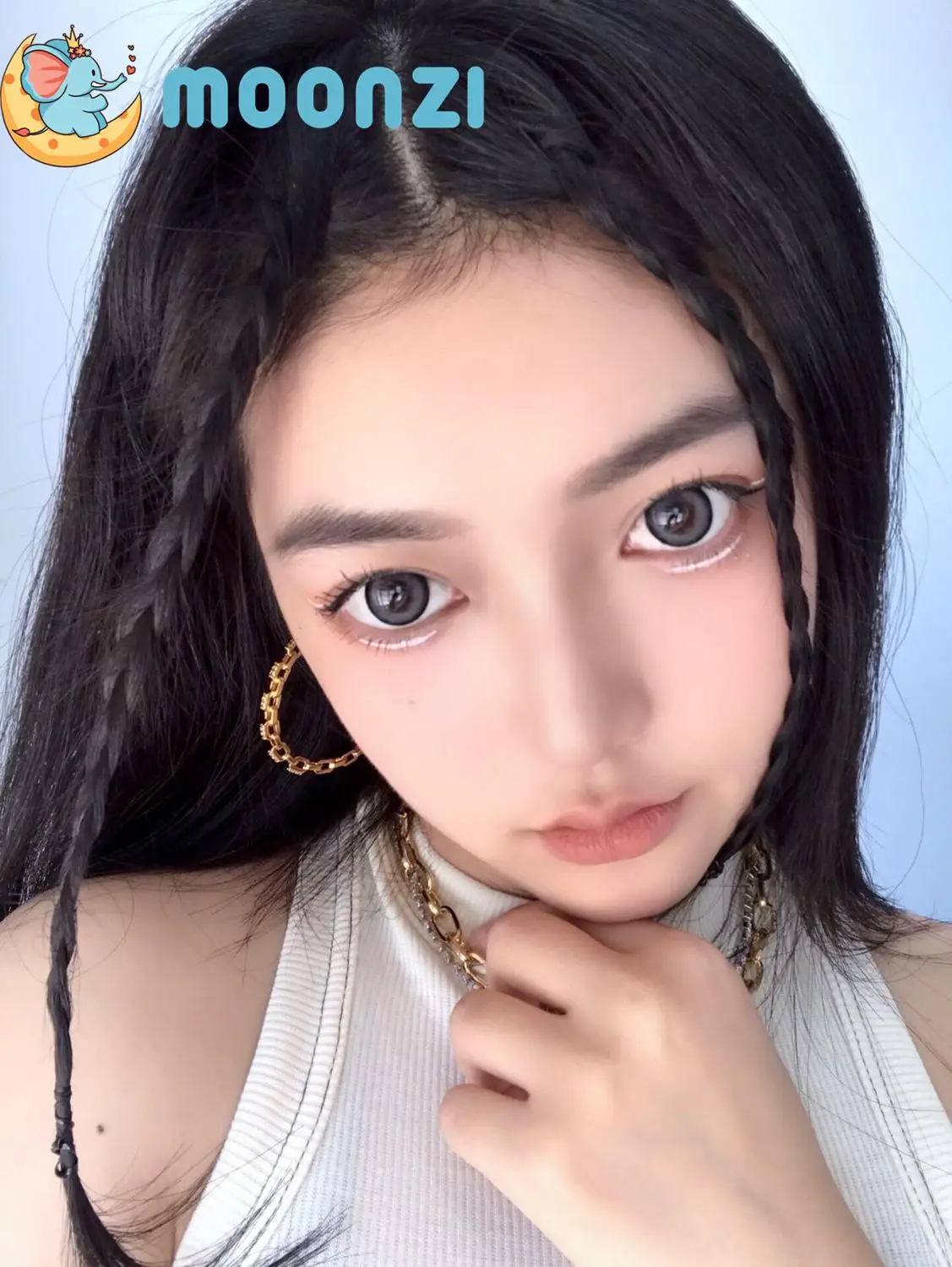 moonzi holy deer natural contact lens brown big beautiful pupil colored contact lenses for eyes yearly myopia prescription free global shipping