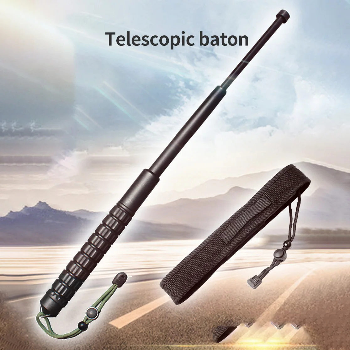 

Strengthen Telescopic Baton Throwing Whip Self-Defense Vehicle Plastic Stick Three-Section Broken Window Tactical Accessories