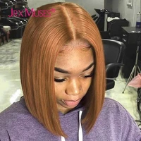 jrx muses brown blonde human hair wigs t lace part preplucked short bob wig for black women remy