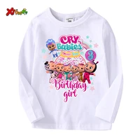 girl birthday t shirt party long sleeve shirt babies girls t shirt hoodies kids clothes children birthday party outfit clothing
