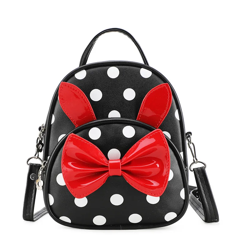 

Nice Bowknot Hot Design Fashionable Durable PU Leather Kids Child Infant Cute Girls Backpacks