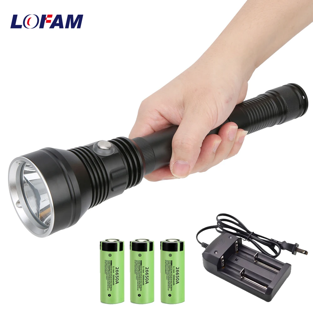 

Lofam IPX8 8000 Lumen XHP70.2 LED Rechargebale Diving Lights Professional Underwater Lantern Waterproof Torch Outdoor Dive Lamp