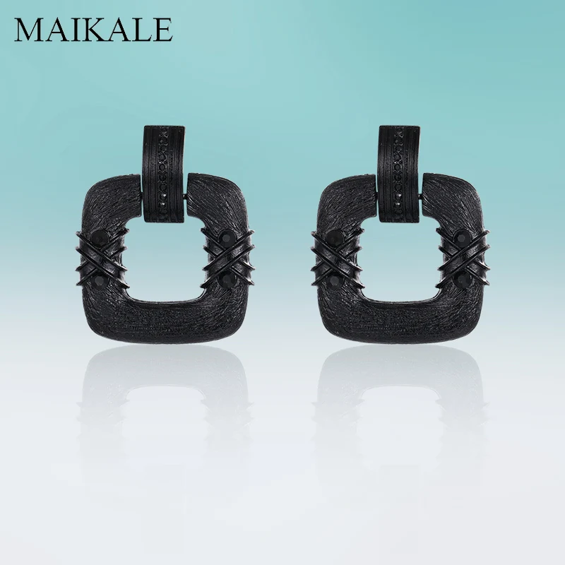 MAIKALE ретро Роскошные серьги из цинкового сплава цинковый сплав Квадратные