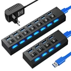 Usb-хаб 3 0 Usb сплиттер мульти концентратор USB 3 0 адаптер USB несколько портов использовать адаптер питания USB 2,0 с переключателем аксессуары для ноутбука