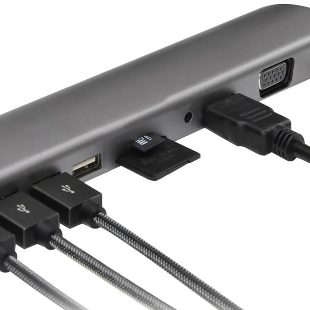 

Professional Computer Docking Station USB Type Adapter 11-in-1 Hub Converter