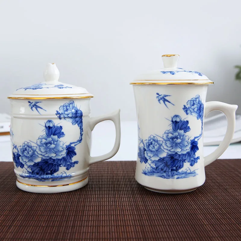 

Couple Water Cup Ceramic Tea Cup Gift China Cup Mug With Lid A Pair Of Cups Drinking Water Coffee Cup
