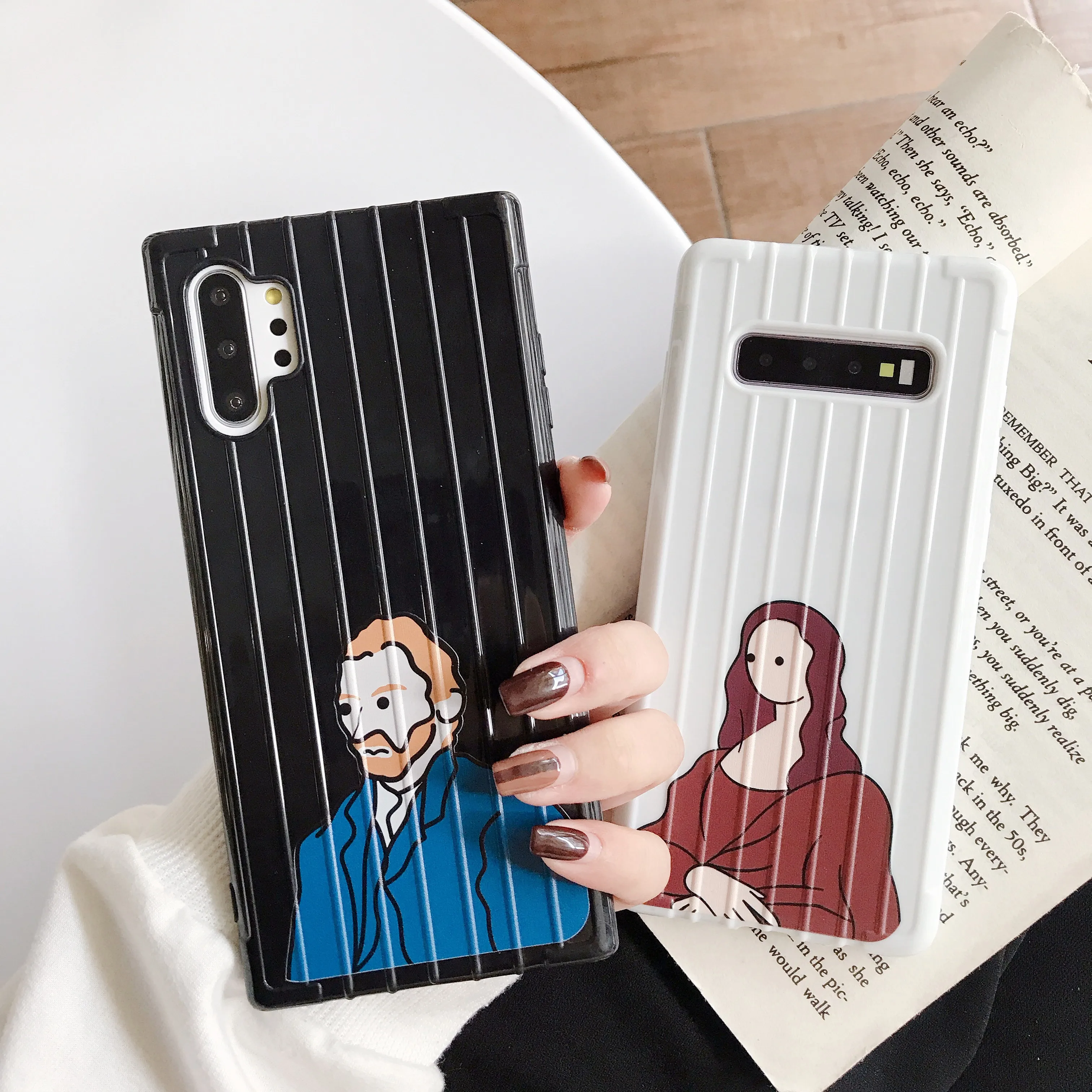 Простой брендовый чехол с рисунком для Samsung S8 S9 S10 NOTE9 NOTE10 телефона защитой от