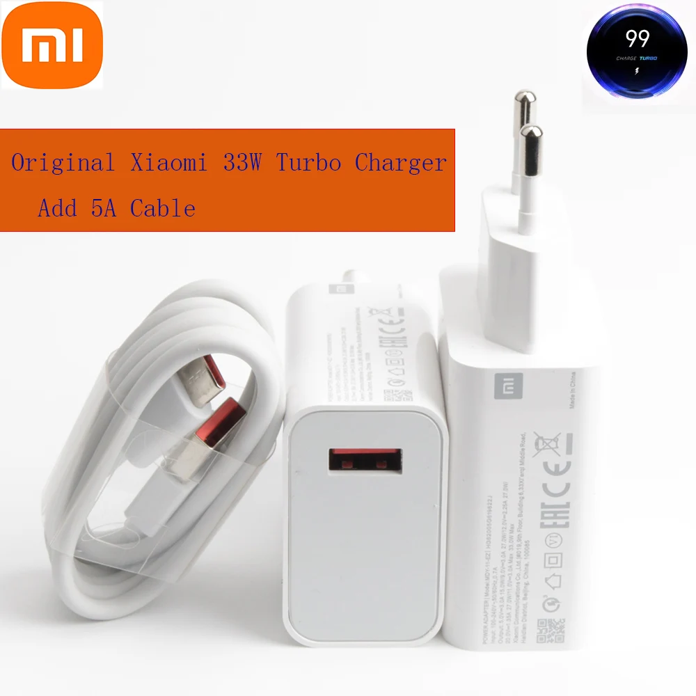 

Original Xiaomi 33W Fast Charger Turbo Charge EU QC 4.0 Adapter Redmi Note 9 Mi 9 9se 9T Note 10 K20 K30 Pro Charger