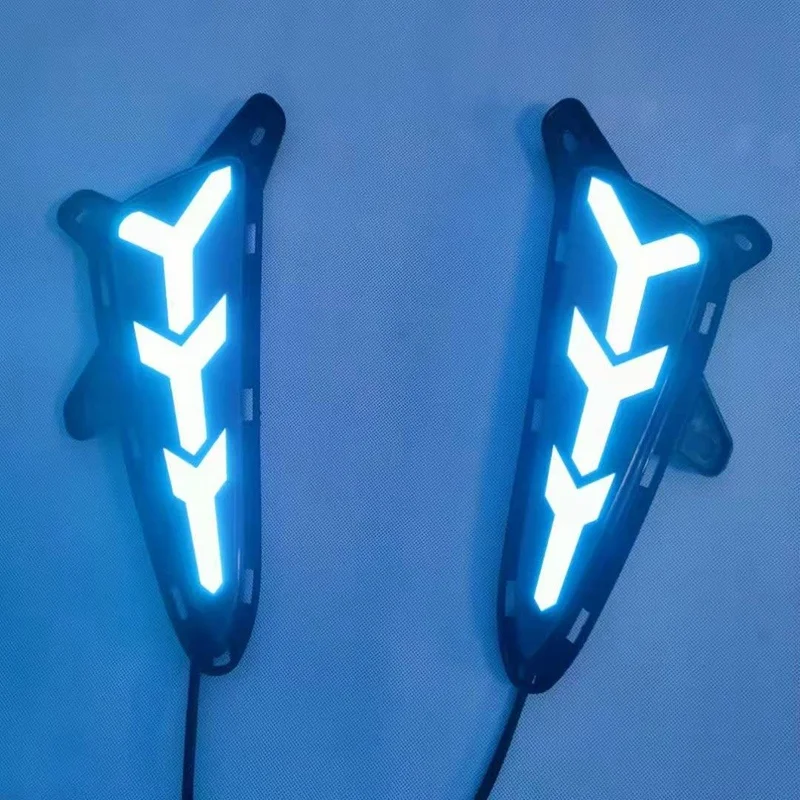 

2Pcs LED Car Fog Lamp DRL Daytime Running Light For For toyota C-HR CHR - with Turn Signal