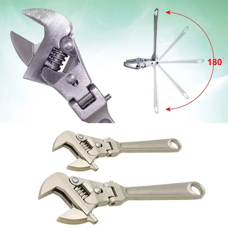 

Multifunctional Flexible Head Foldable Wrench Set Universal Adjustable Activity Spanner Plumbing Household Auto Hardware Repair