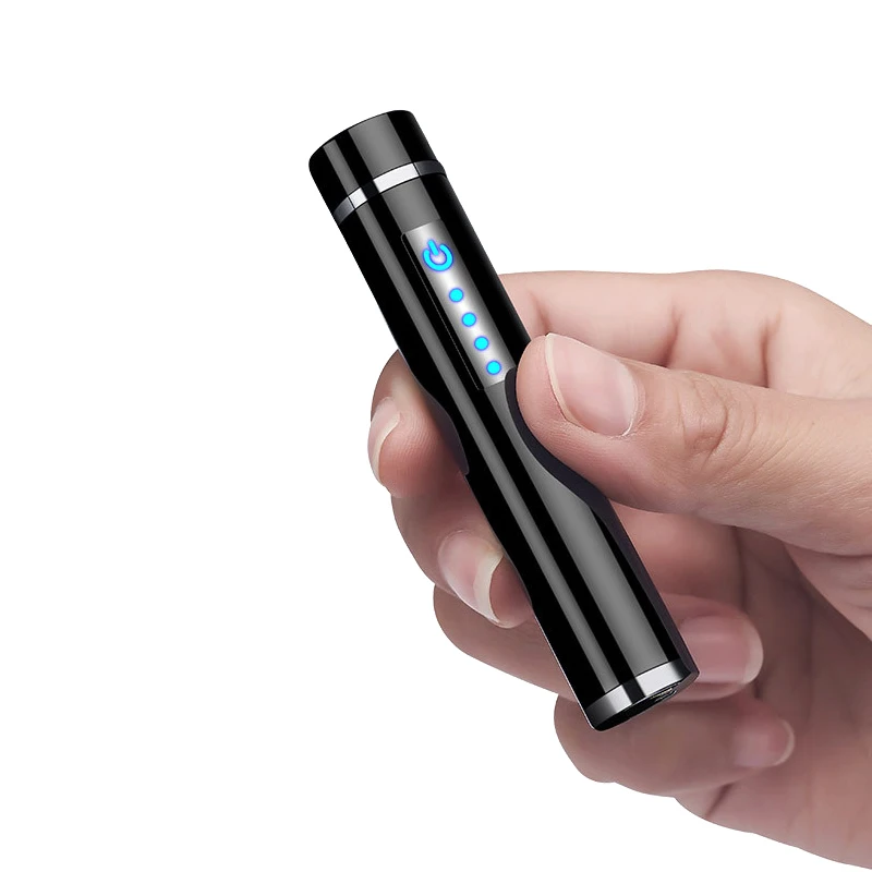 Мини зажигалка с двойной дугой USB Сенсорный переключатель зарядка Электронная