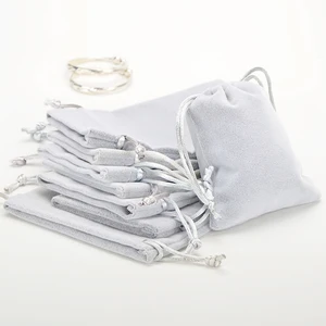 Мягкий бархатный мешочек, толстые серые мешочки на шнурке 7 Х9 см, 9 х12 см для ювелирных украшений, подарочной упаковки, для рождественских подарков, дней рождения вечерние свадебных сувениров