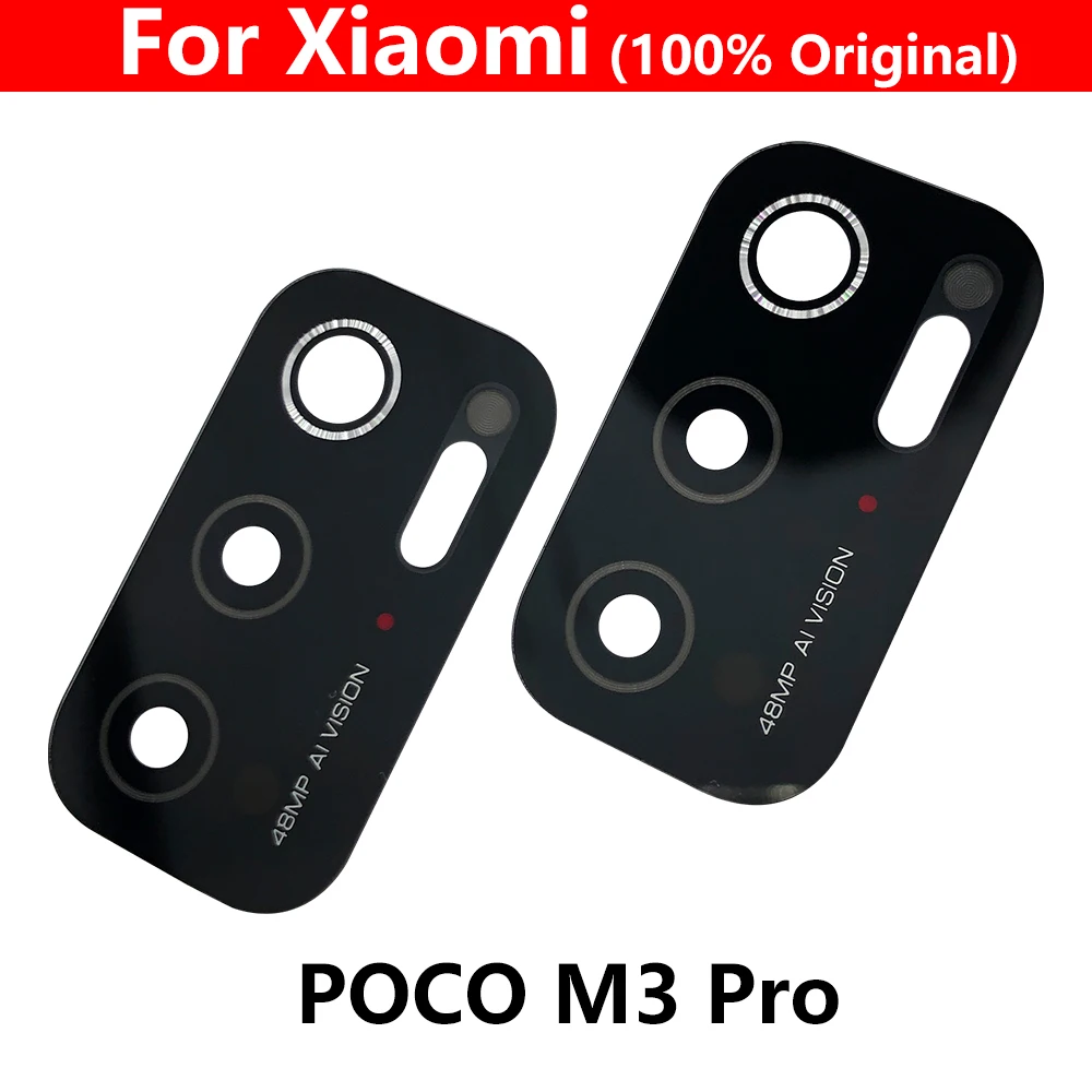 

10Pcs，Original For Xiaomi Redmi K40 Poco F3 5G X3 GT M3 Pro Back Rear Camera Glass Lens with Glue Adhesive Replacement