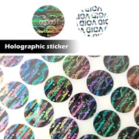 1 5cm silver circular holographic sticker warranty void seals adhesive labels with serial number high security laser stickers
