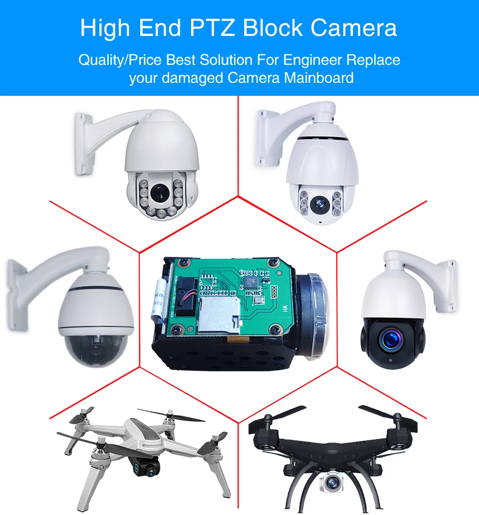 H.265 5MP ip-камера модуль 10X Zoom cctv ip-камера s ptz Onvif Низкая освещенность видеонаблюдение блок камера модуль для БПЛА