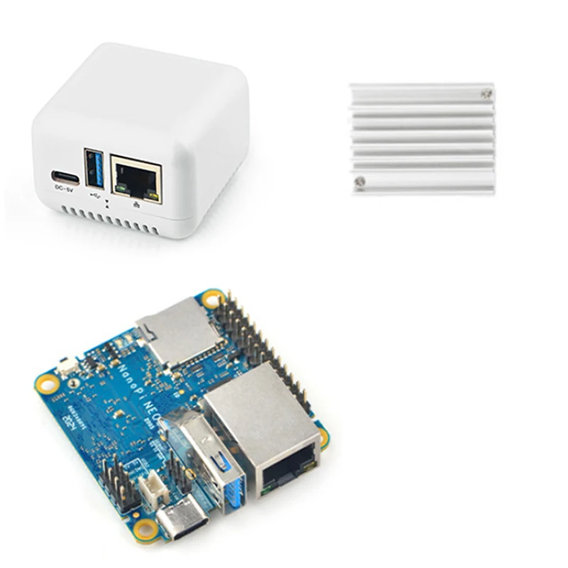 

Suitable for NanoPi NEO3 Whole Machine Gigabit Ethernet Port 2GB Large Memory OpenWrt/LEDE with Shell + Heat Sink