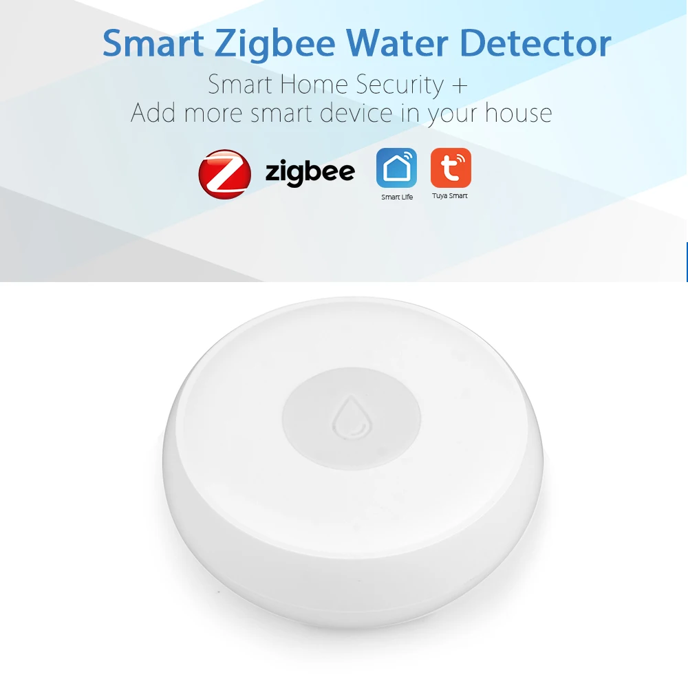 Zigbee умный дом датчик утечки воды беспроводной детектор наводнения обнаружение