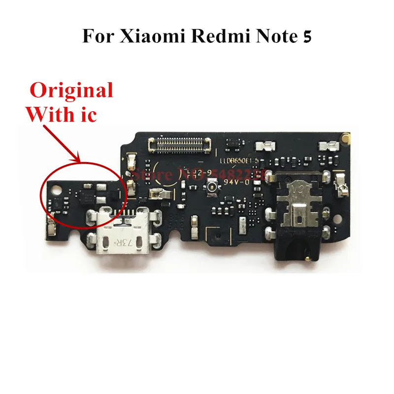 10 шт./лот оригинальный зарядный USB порт гибкий кабель для Xiaomi Redmi Note 5 NT5 зарядное