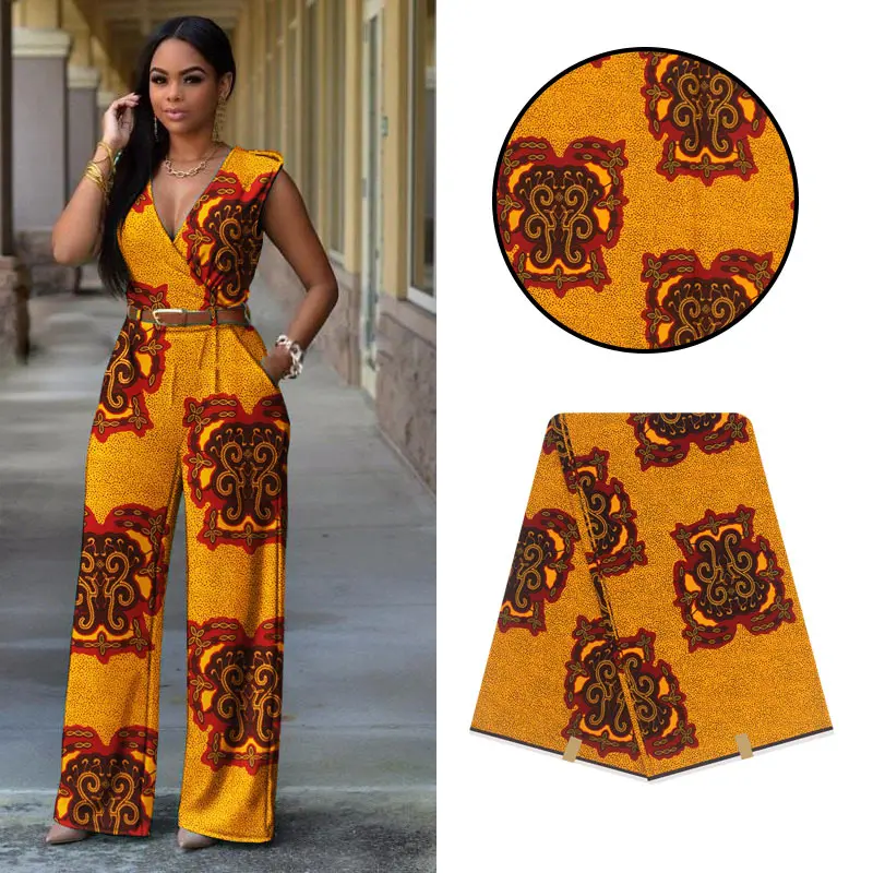 Африканская ткань модная настоящая с принтом Анкара африканская для вечерние