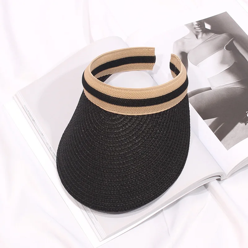 

2021 new women's summer open top grass sunscreen hat outdoor open top cap