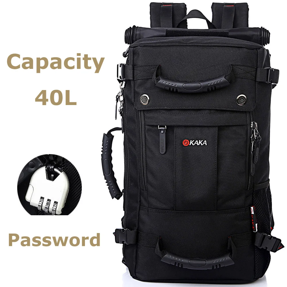 

New Large Capacity Backpack Men Travel Bag Leisure Backpack Three Purpose Student Computer Waterproof Backpacks with Lock Bag