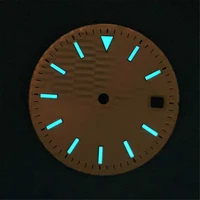 28 5mm watch dial blue green luminous dial spare parts for 8215 eta28242836 movement